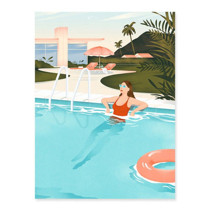 Summer Swimming Party Wall Art Pictures - Canvas Wall Art Painting | Bowlift