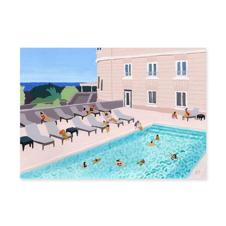 Summer Swimming Party Wall Art Pictures - Canvas Wall Art Painting | Bowlift
