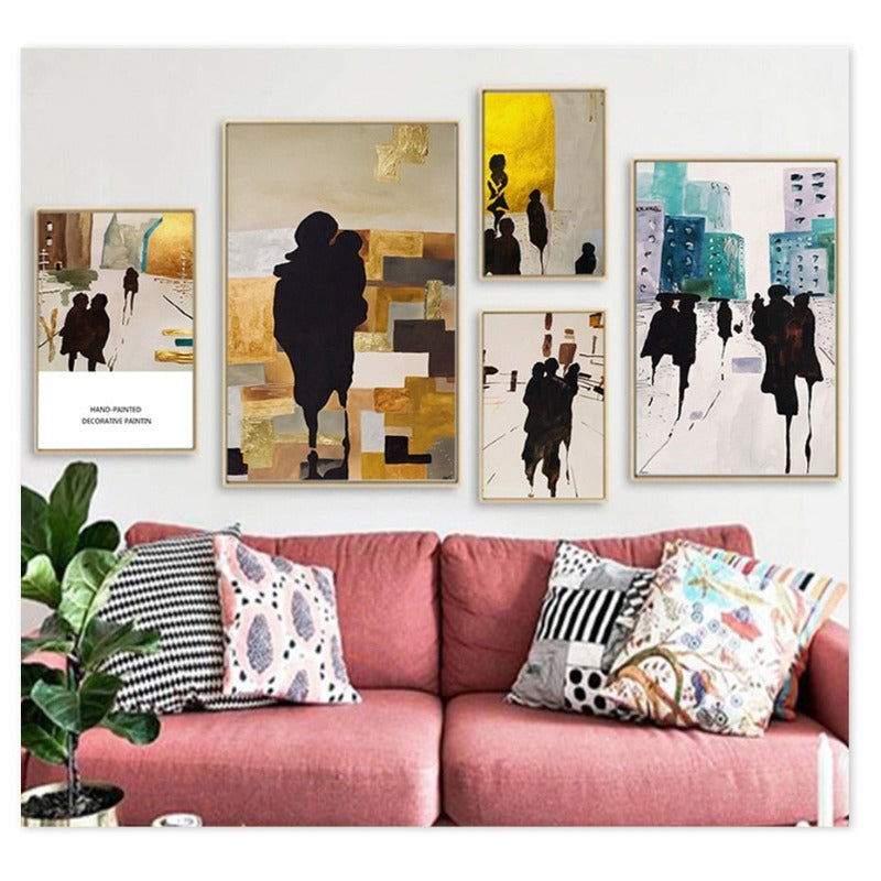 Shadows In City - Canvas Wall Art Painting | Bowlift