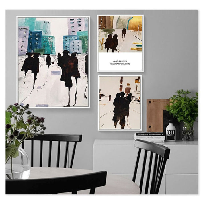 Shadows In City - Canvas Wall Art Painting | Bowlift