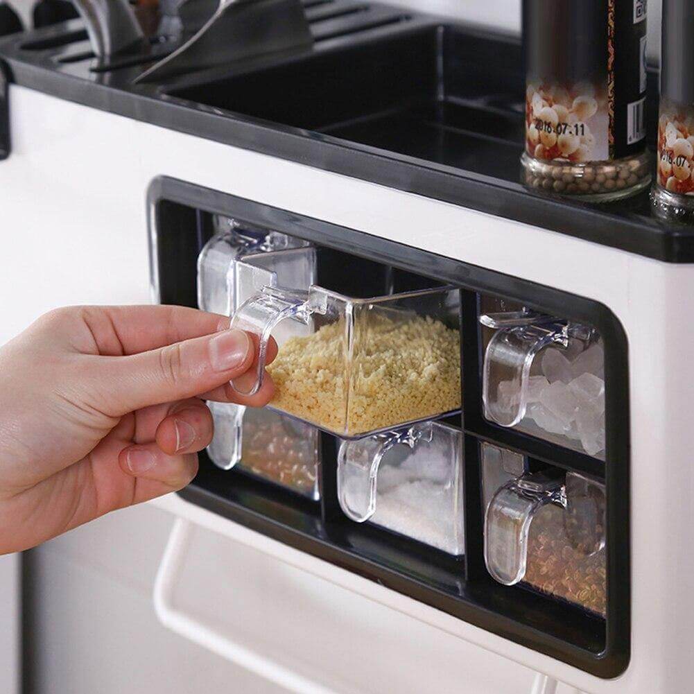 BowLift | Multipurpose Useful Shelf Seasoning Storage Organizer with Phone Holder