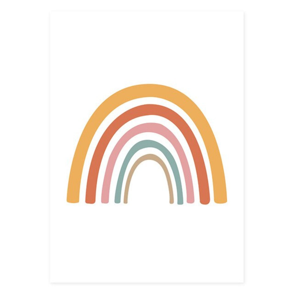 Rainbow Alphabet Nursery Decor Wall Art - Canvas Wall Art Painting | Bowlift