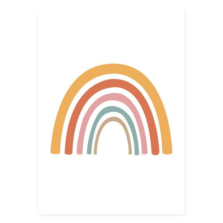 Rainbow Alphabet Nursery Decor Wall Art - Canvas Wall Art Painting | Bowlift