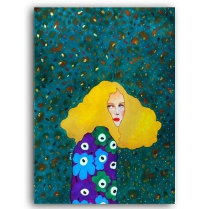 Fashion Flower Girl - Canvas Wall Art Painting | Bowlift