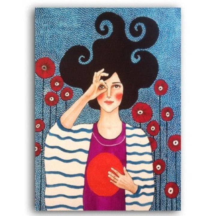 Fashion Flower Girl - Canvas Wall Art Painting | Bowlift