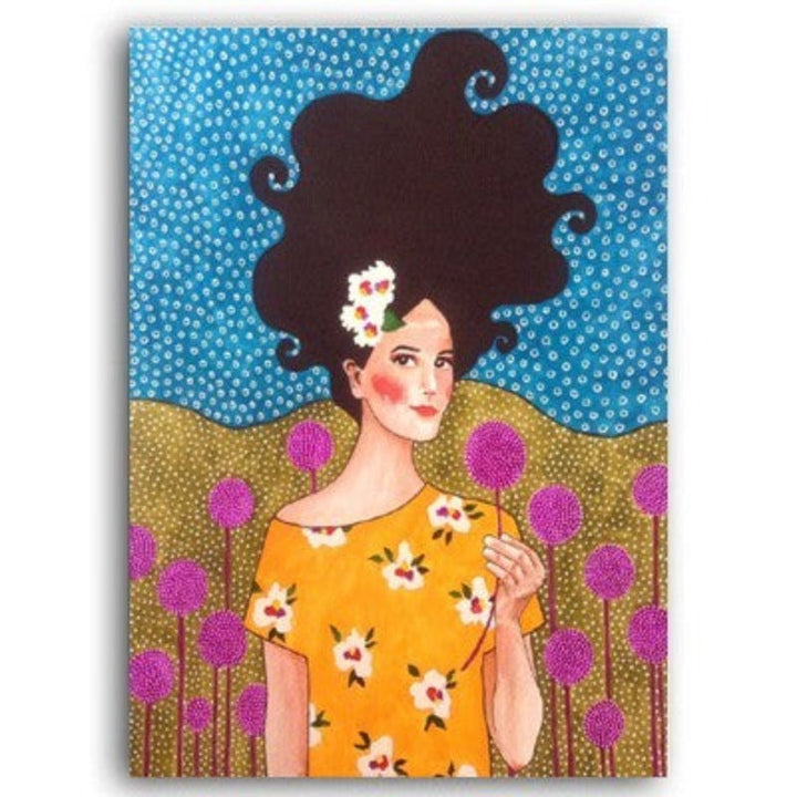 Fashion Flower Girl - Canvas Wall Art Painting | Bowlift