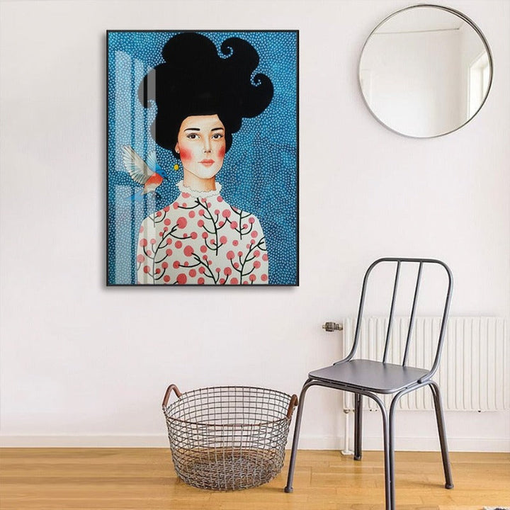 Fashion Flower Girl - Canvas Wall Art Painting | Bowlift