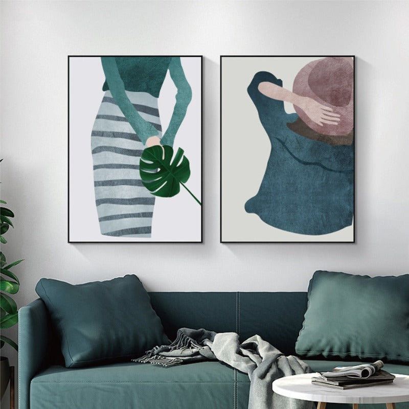 Modern Trendy Figure Posters - Canvas Wall Art Painting | Bowlift