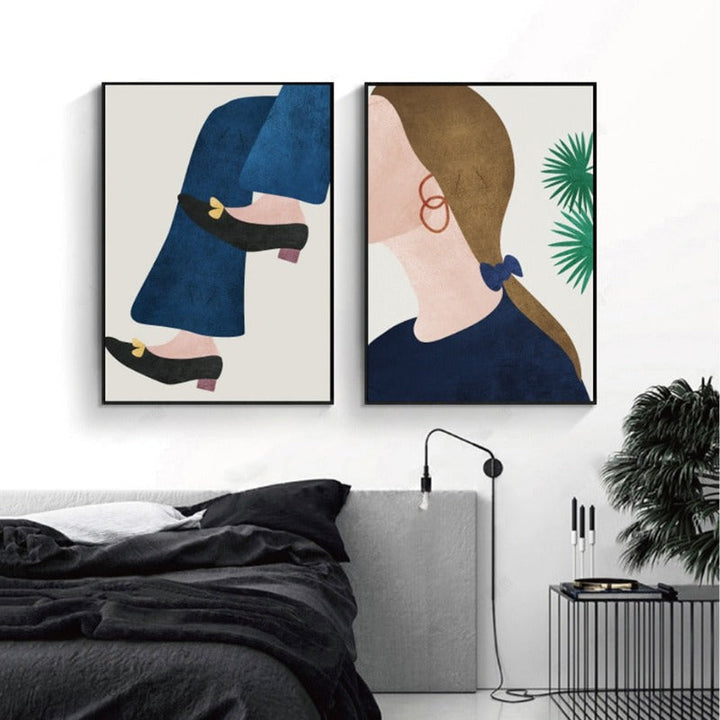 Modern Trendy Figure Posters - Canvas Wall Art Painting | Bowlift
