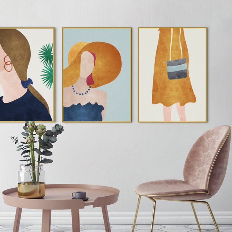 Modern Trendy Figure Posters - Canvas Wall Art Painting | Bowlift