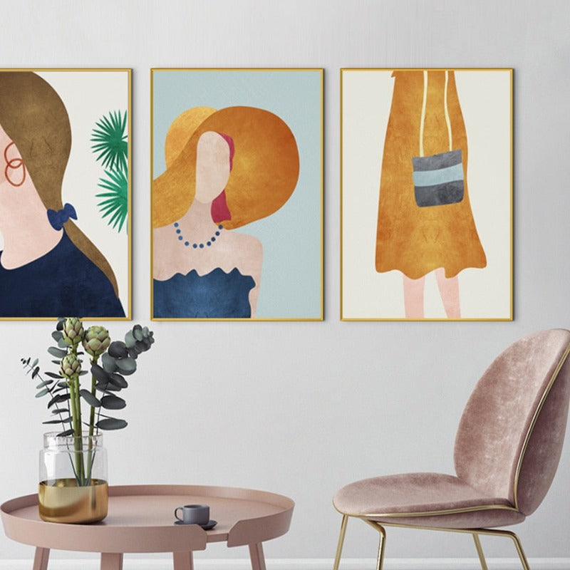 Modern Trendy Figure Posters - Canvas Wall Art Painting | Bowlift