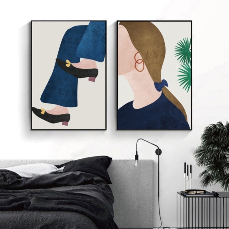 Modern Trendy Figure Posters - Canvas Wall Art Painting | Bowlift