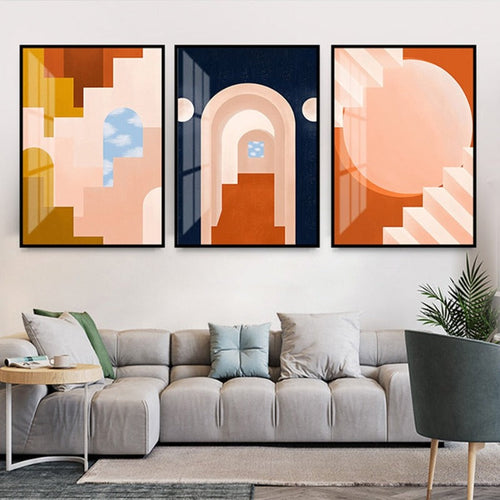 Moods In Orange - Canvas Wall Art Painting | Bowlift