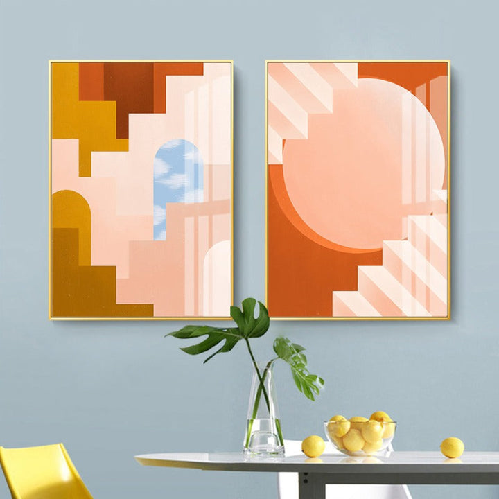 Moods In Orange - Canvas Wall Art Painting | Bowlift