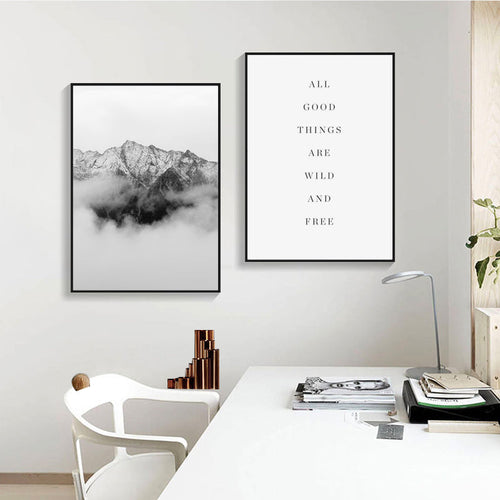 Foggy Sky Lake Lion - Canvas Wall Art Painting | Bowlift