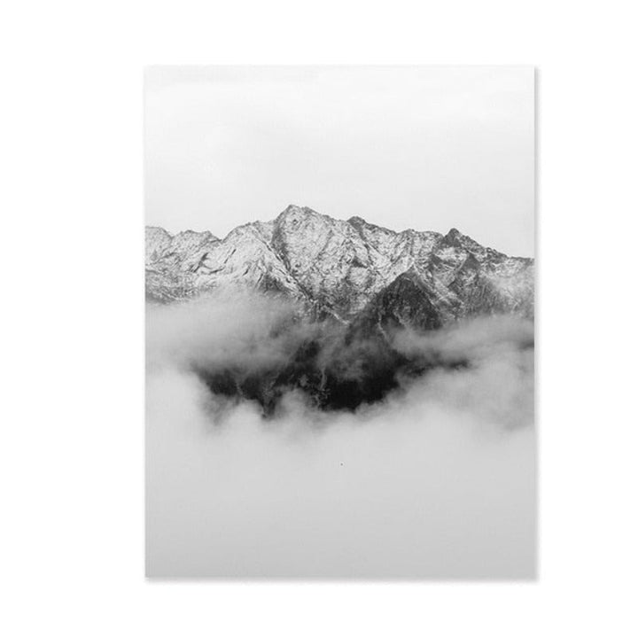 Foggy Sky Lake Lion - Canvas Wall Art Painting | Bowlift