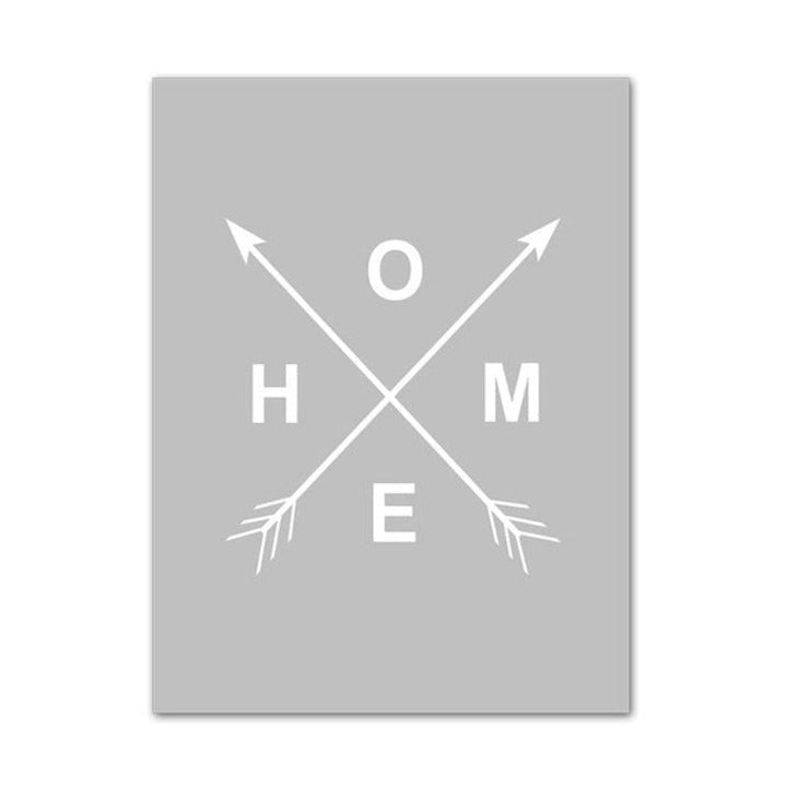 Geometric Pink Home - Canvas Wall Art Painting | Bowlift