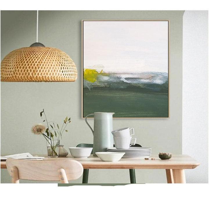 Green Printing Oil Art - Canvas Wall Art Painting | Bowlift
