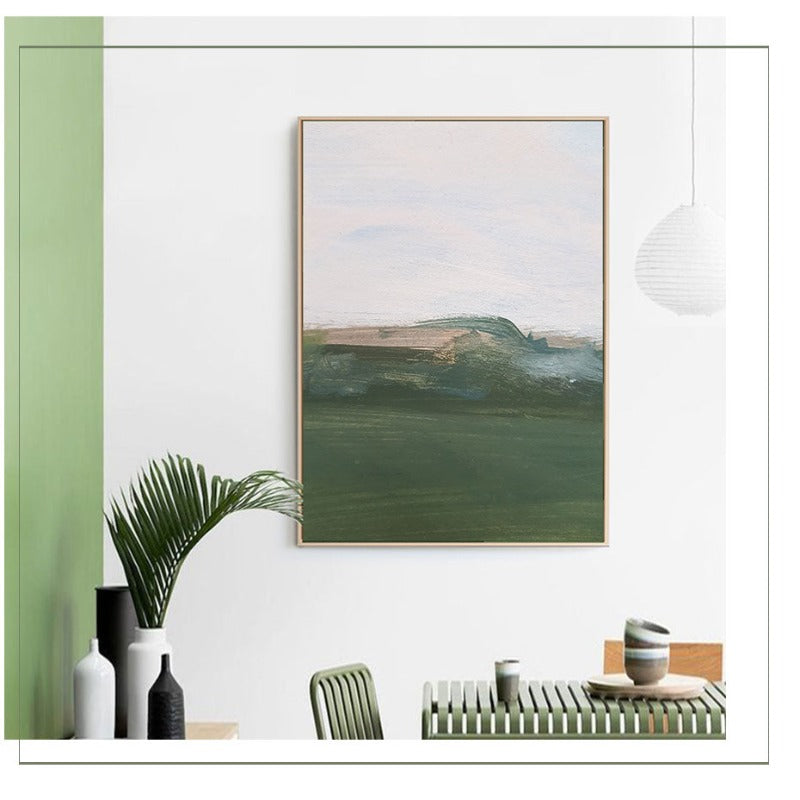Green Printing Oil Art - Canvas Wall Art Painting | Bowlift
