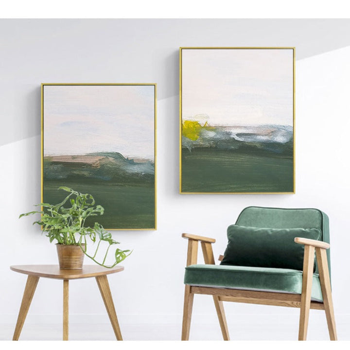 Green Printing Oil Art - Canvas Wall Art Painting | Bowlift