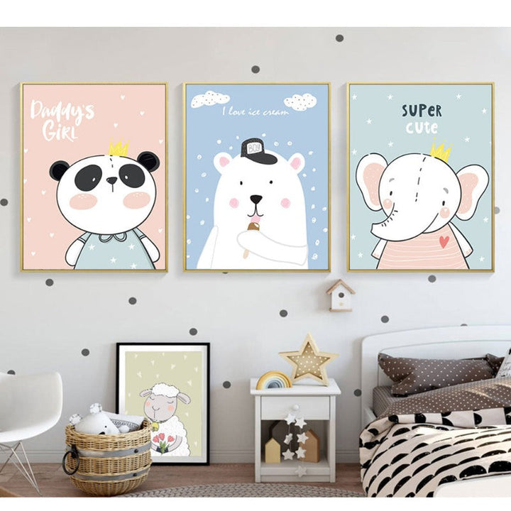 Baby Jungle Safari - Canvas Wall Art Painting | Bowlift