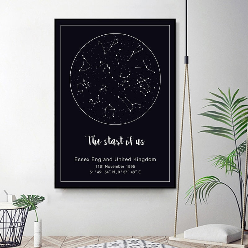 Night Sky - Canvas Wall Art Painting | Bowlift