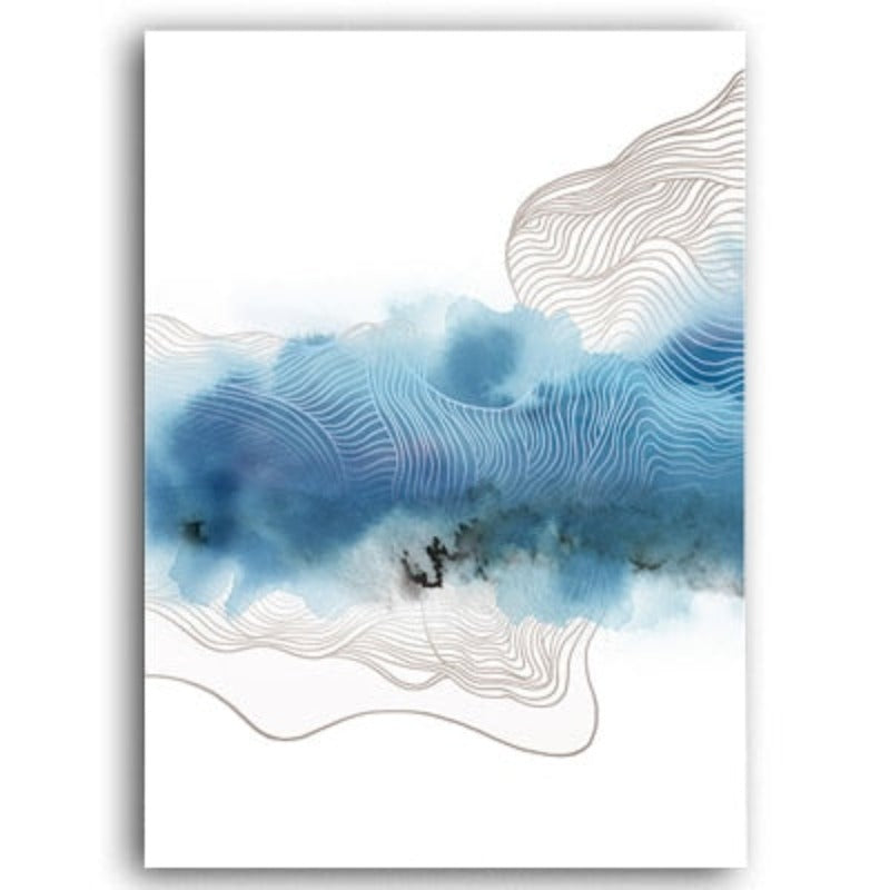 Blue Modern Art - Canvas Wall Art Paintings | Bowlift