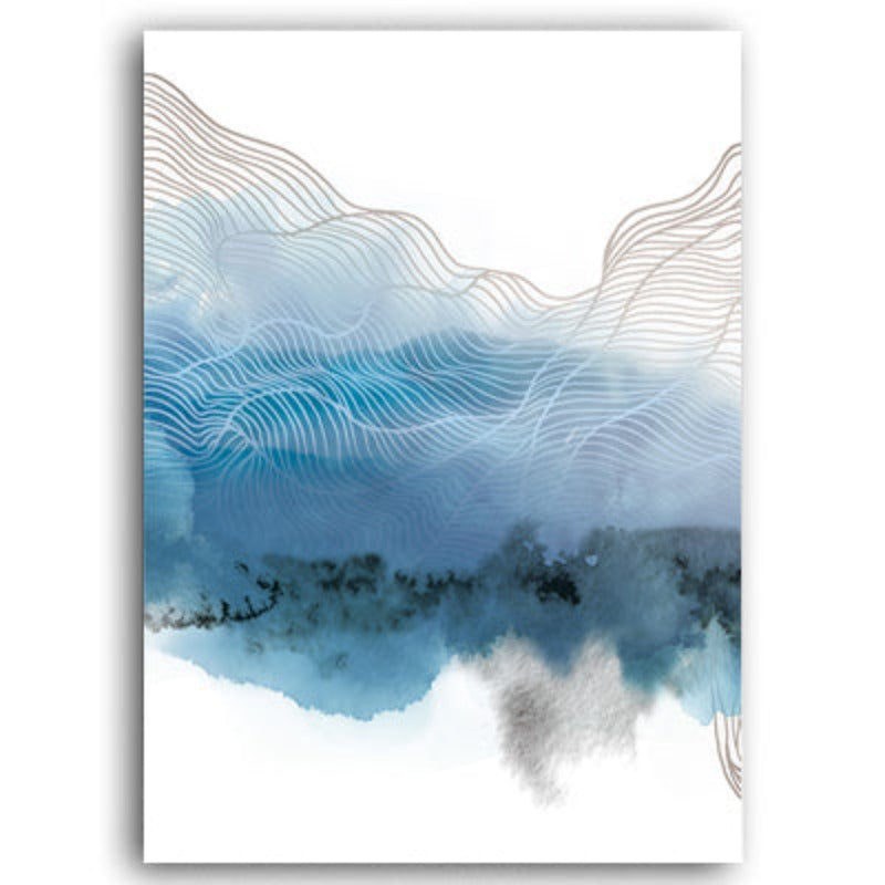Blue Modern Art - Canvas Wall Art Paintings | Bowlift