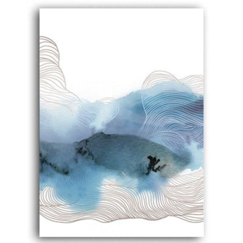 Blue Modern Art - Canvas Wall Art Paintings | Bowlift