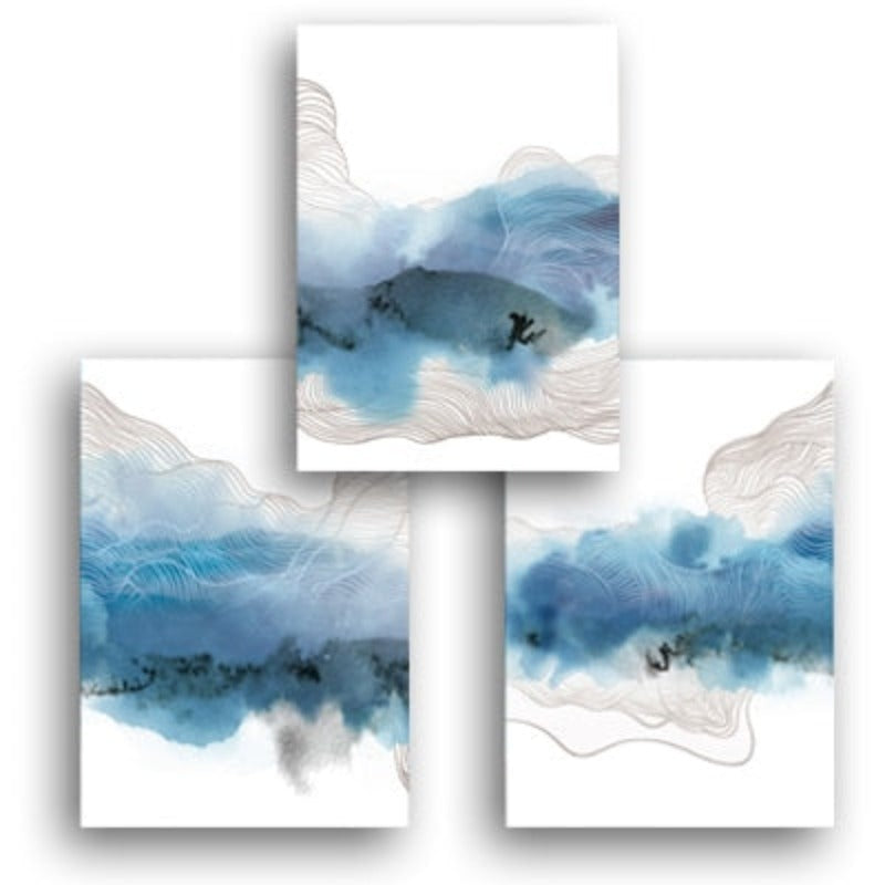 Blue Modern Art - Canvas Wall Art Paintings | Bowlift