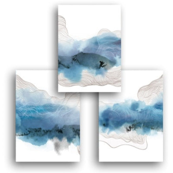 Blue Modern Art - Canvas Wall Art Paintings | Bowlift