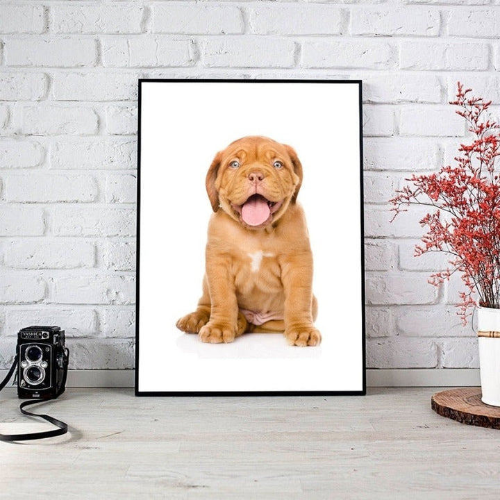 Lovely Modern Pet Dog - Canvas Wall Art Painting | Bowlift