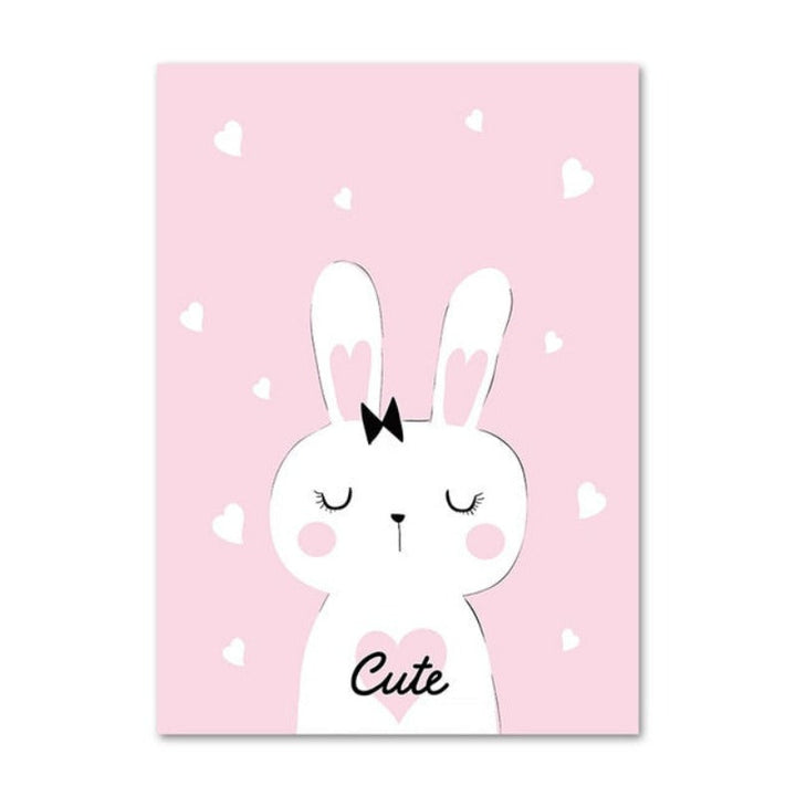 Cute Cat Bunny - Canvas Wall Art Painting | Bowlift