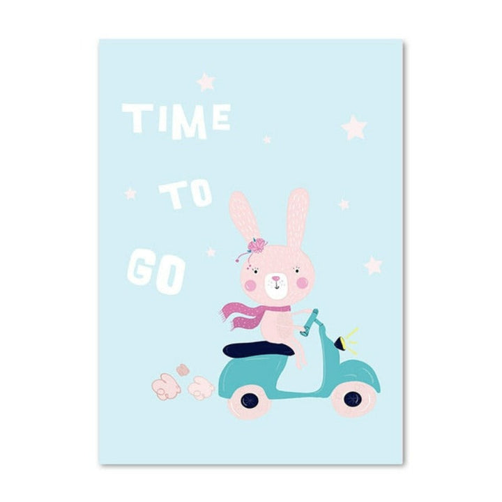 Cute Cat Bunny - Canvas Wall Art Painting | Bowlift