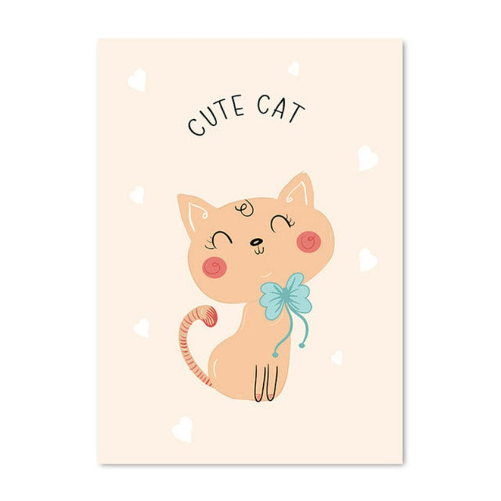 Cute Cat Bunny - Canvas Wall Art Painting | Bowlift
