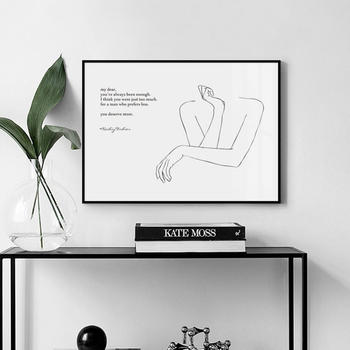 Scandinavia Posters Rose Prints Life Quote Minimalist - Canvas Wall Art Painting | Bowlift