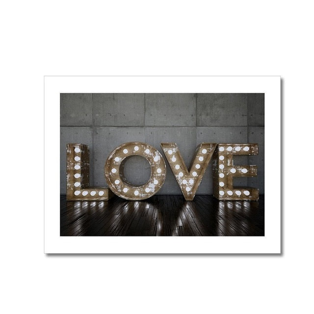 Scandinavia Posters Rose Prints Life Quote Minimalist - Canvas Wall Art Painting | Bowlift