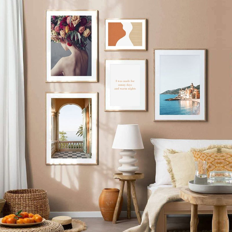 Beautiful Scenic Floral Girl Abstract - Canvas Wall Art Painting | Bowlift