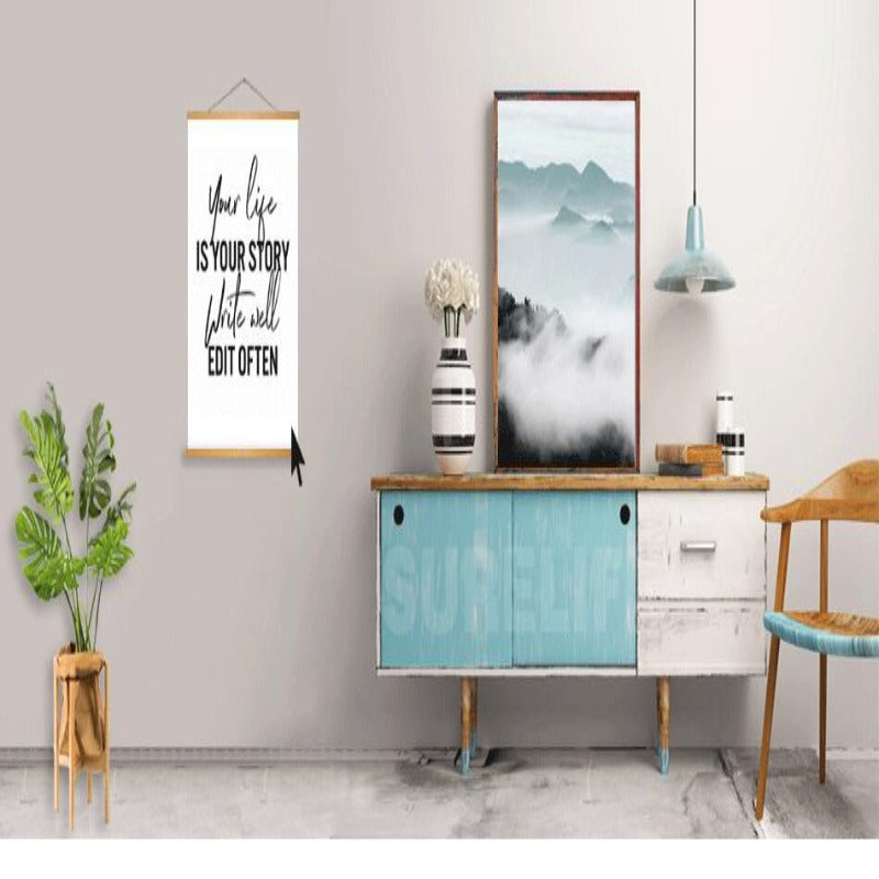 Beautiful Scenic Floral Girl Abstract - Canvas Wall Art Painting | Bowlift