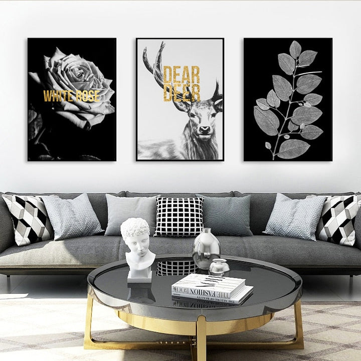 Deer Gallery - Canvas Wall Art Painting | Bowlift