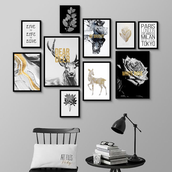 Deer Gallery - Canvas Wall Art Painting | Bowlift
