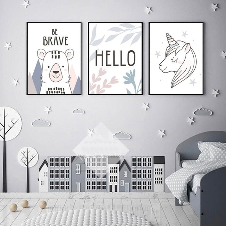 Be Brave Kiddo - Canvas Wall Art Painting | Bowlift