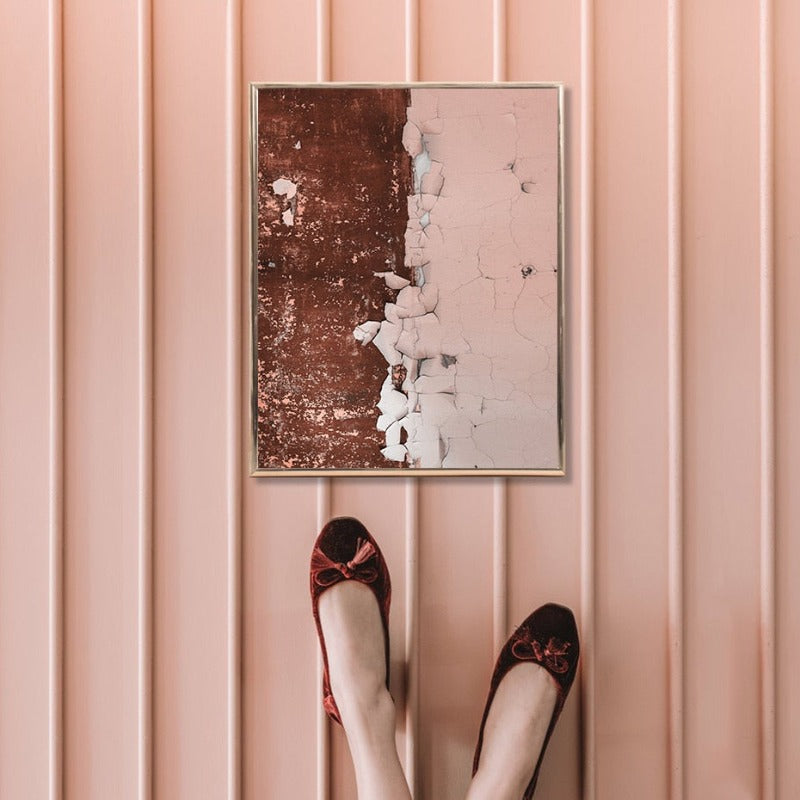 Abstract Rusty Pink Prints - Canvas Wall Art Painting | Bowlift