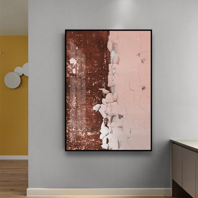 Abstract Rusty Pink Prints - Canvas Wall Art Painting | Bowlift