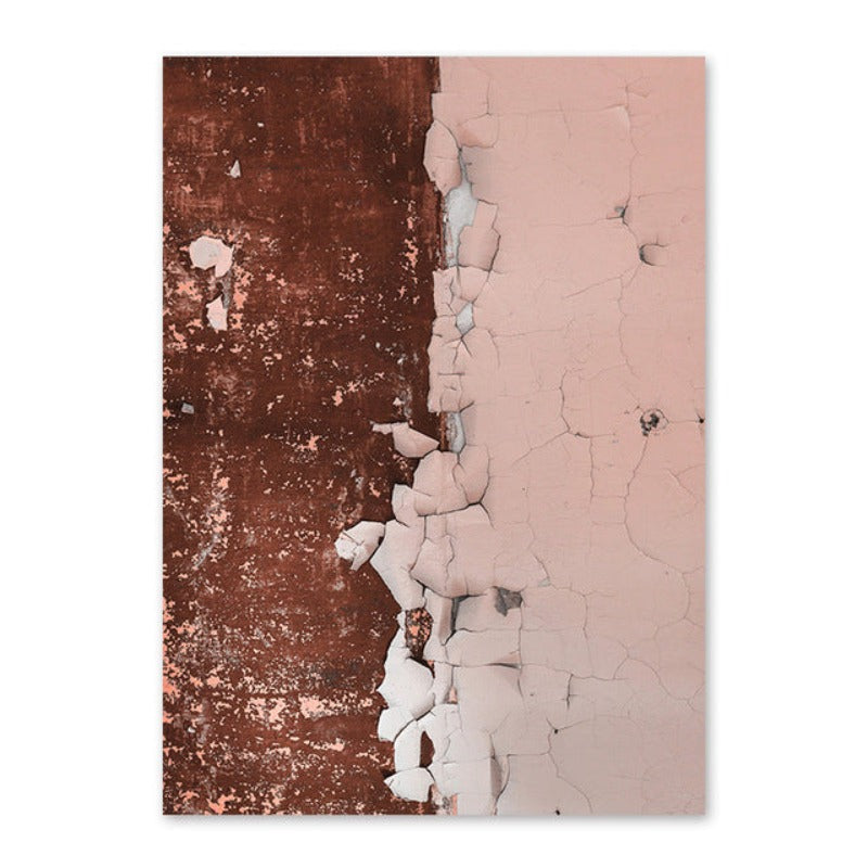 Abstract Rusty Pink Prints - Canvas Wall Art Painting | Bowlift