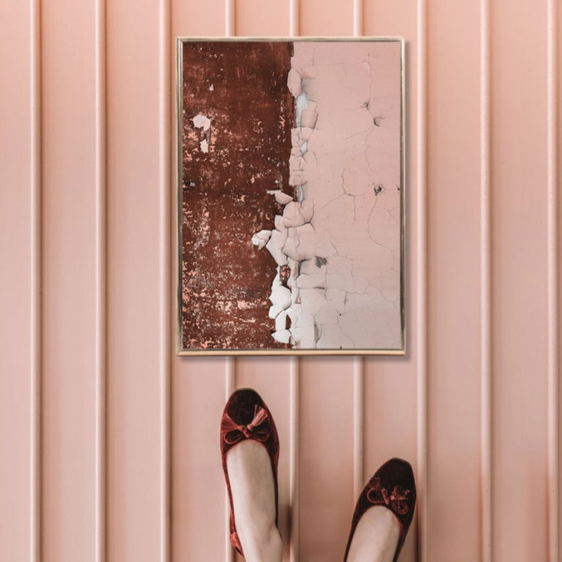 Abstract Rusty Pink Prints - Canvas Wall Art Painting | Bowlift