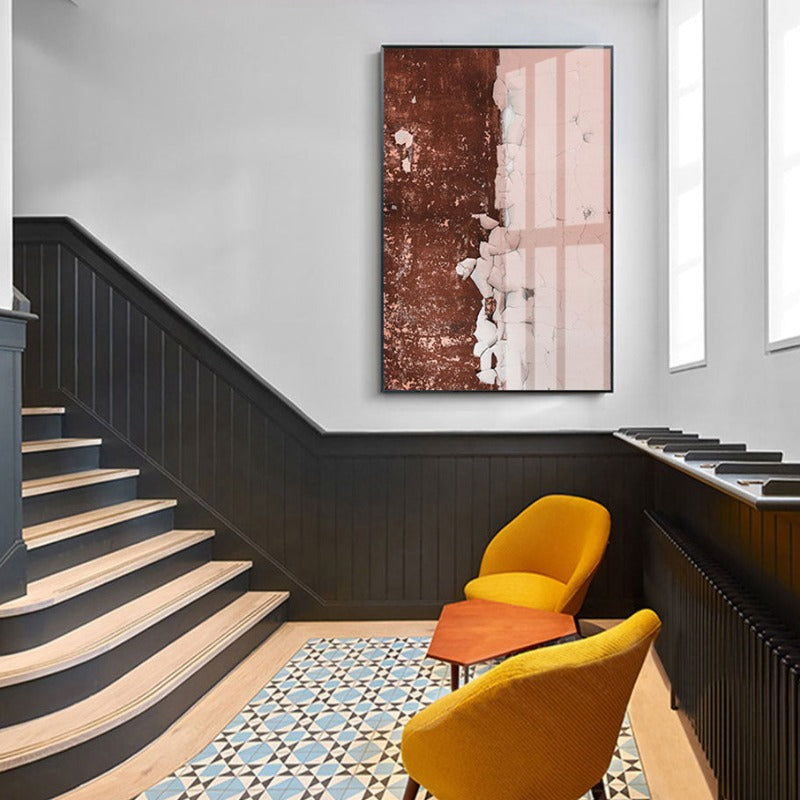 Abstract Rusty Pink Prints - Canvas Wall Art Painting | Bowlift