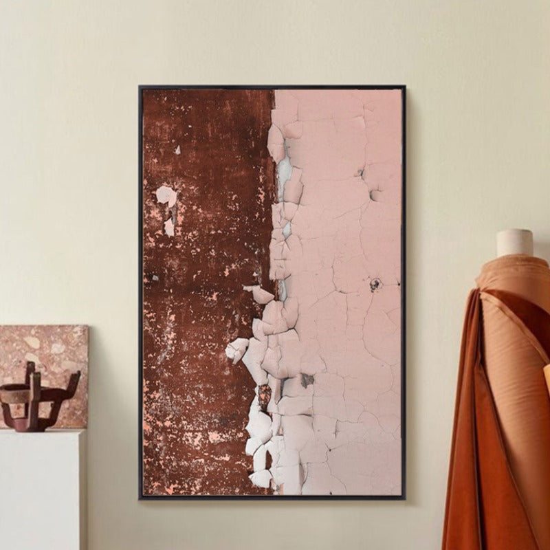 Abstract Rusty Pink Prints - Canvas Wall Art Painting | Bowlift