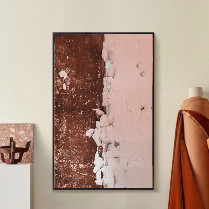 Abstract Rusty Pink Prints - Canvas Wall Art Painting | Bowlift