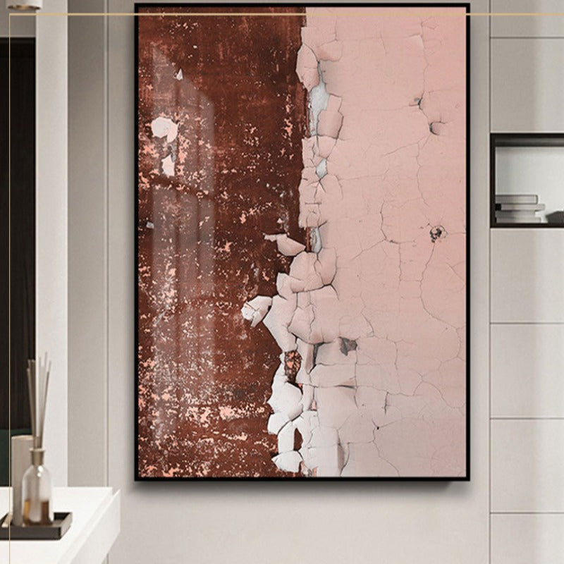 Abstract Rusty Pink Prints - Canvas Wall Art Painting | Bowlift